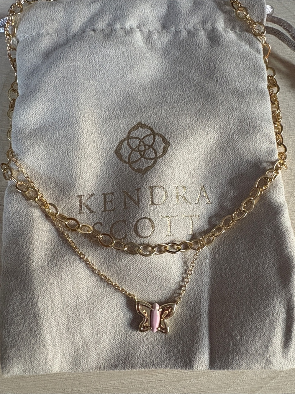 Kendra Scott SADIE 14K Gold Over Brass Multi-Strand Necklace - Lavender - Picture 3 of 6